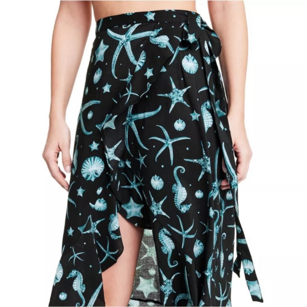Agua Bendita x Target Women's Deep Sea Print Wrap Skirt - Navy Size S NWOT - Picture 2 of 4